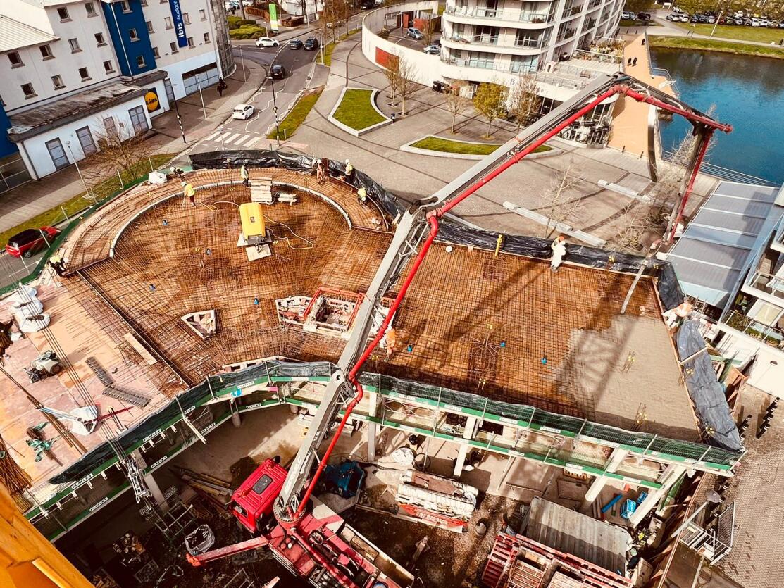 concrete pump high rise building